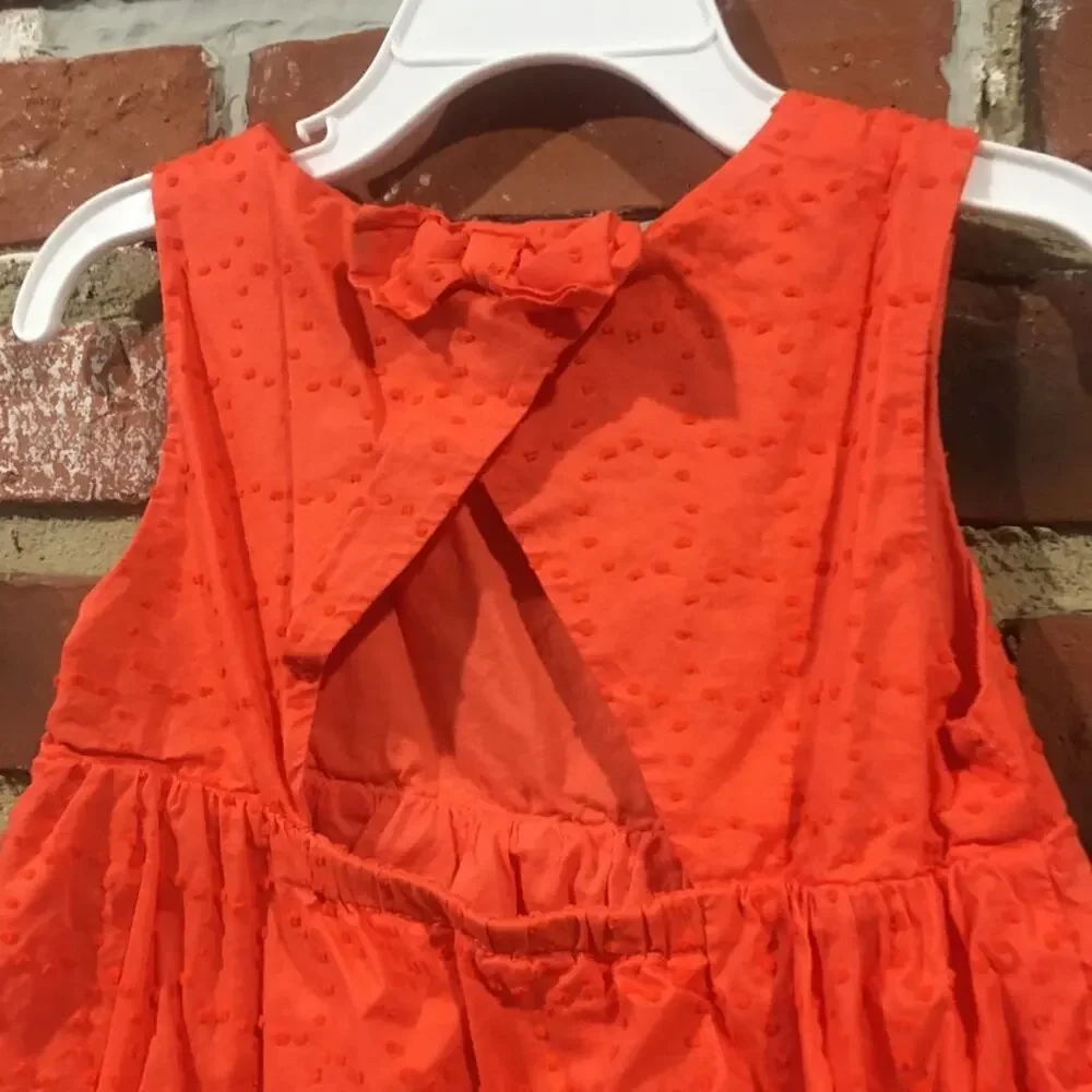 Gymboree Peekaboo Top Sz 5T Sleeveless Swing Top Orange Shirt